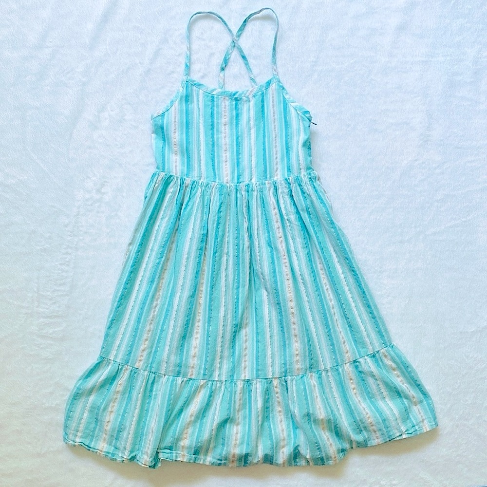 Striped Cross-back Dress